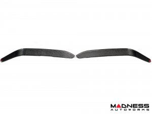 Alfa Romeo Giulia Front Canards - Carbon Fiber - V2 - Feroce Carbon - Sport/ Ti/ Veloce